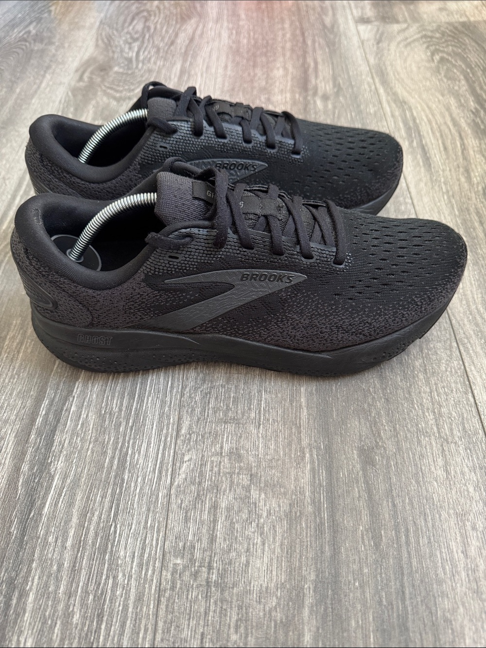 Brooks GHOST 16 Men's All-Black Athletic Running Shoes